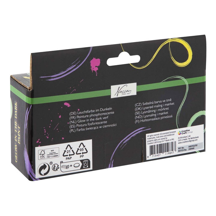 Nassau nalichtende acrylverfset 4 × 60 ml – afbeelding 2