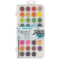 Nassau aquarelverfset 36 kleuren met penseel