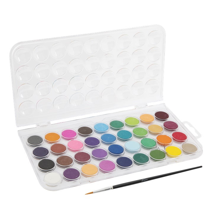 Nassau aquarelverfset 36 kleuren met penseel – afbeelding 2