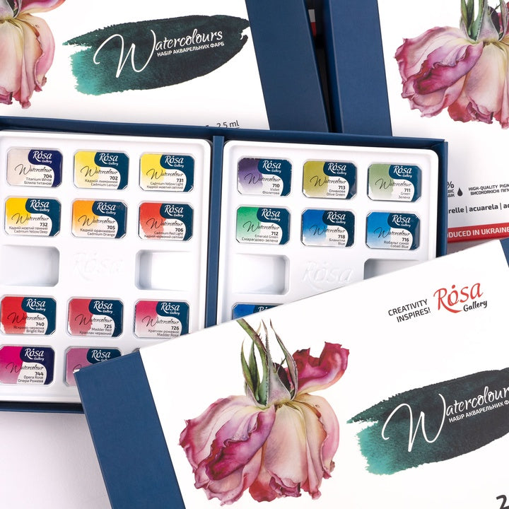 ROSA Gallery aquarelverfset Botanical, 24 hele napjes – afbeelding 4