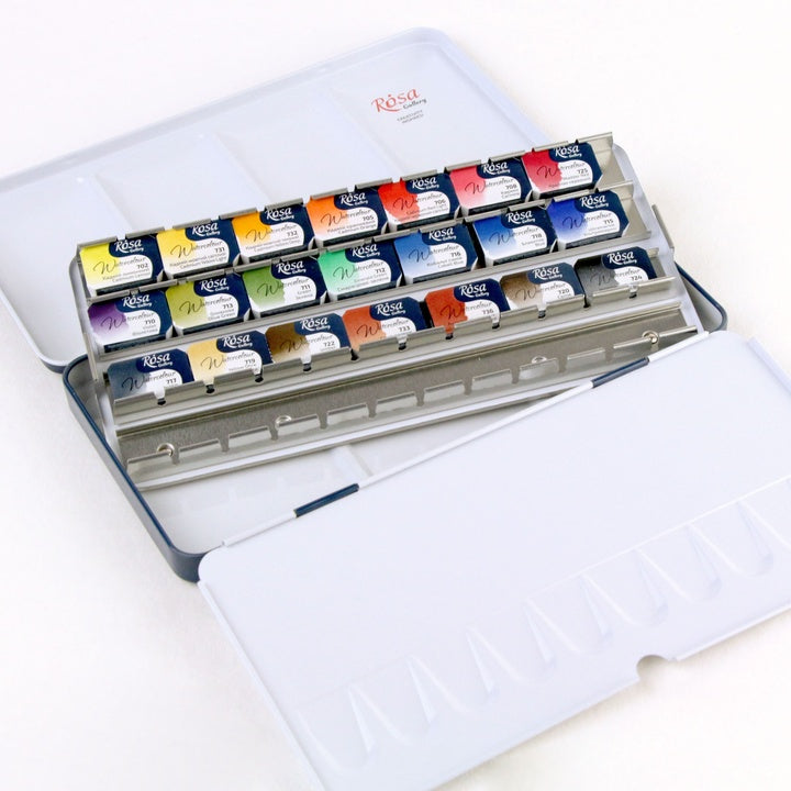 ROSA Gallery Classic aquarelverfset 21 kleuren in metalen etui – afbeelding 3