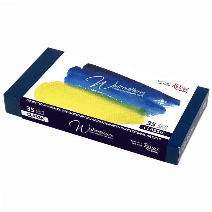 ROSA Gallery aquarelverfset Classic 35 × 2,5 ml, metalen etui