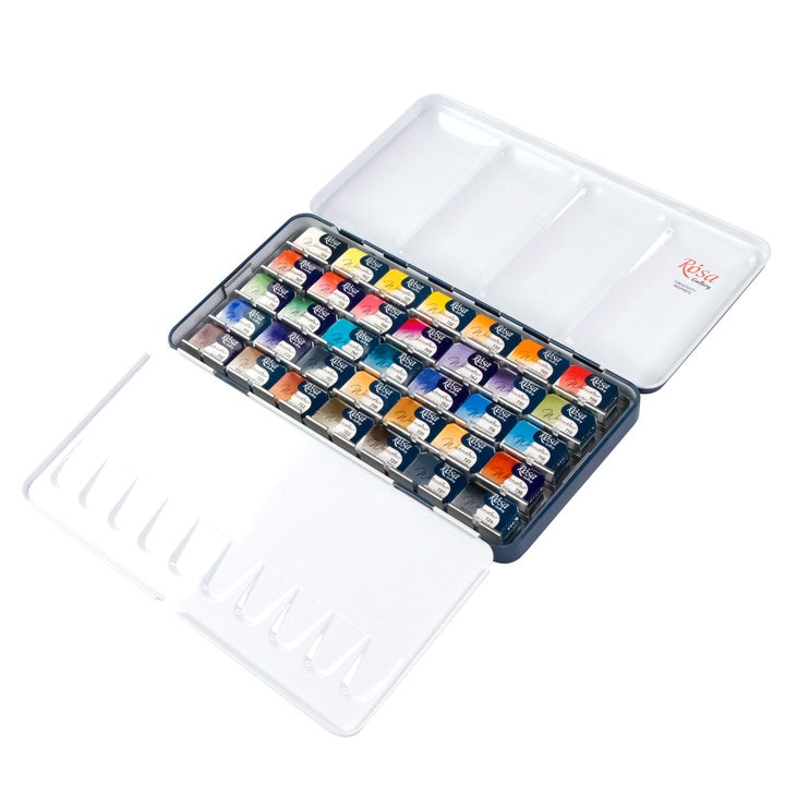 ROSA Gallery aquarelverfset Classic 35 × 2,5 ml, metalen etui – afbeelding 3