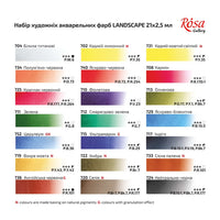 ROSA Gallery Landscape aquarelverfset 21 kleuren in metalen etui – afbeelding 4