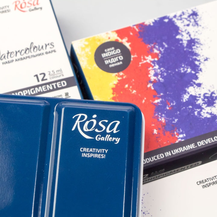 ROSA Gallery aquarelverfset Monopigmented Indigo 12 × 2,5 ml – afbeelding 4