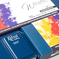 ROSA Gallery Monopigmented aquarelverfset 21 kleuren in metalen etui – afbeelding 4