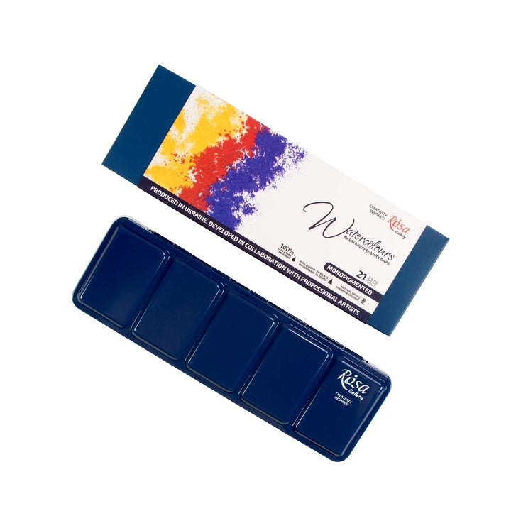 ROSA Gallery Monopigmented aquarelverfset 21 kleuren in metalen etui – afbeelding 7