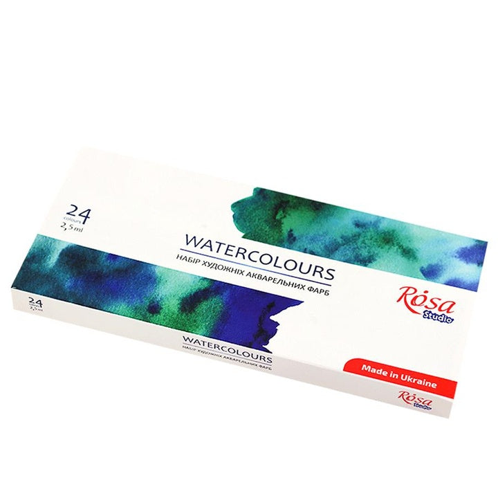 ROSA Studio aquarelverfset 24 × 2,5 ml, volle napjes in karton – afbeelding 2