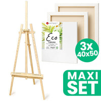 Atelierezel ARTMiE Lira met 3 schildersdoeken ECO 40 × 50 cm