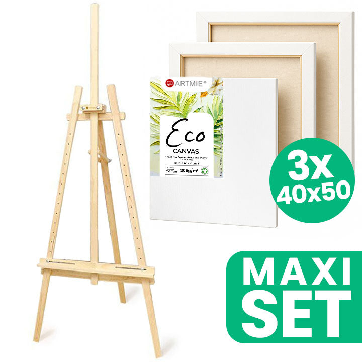 Atelierezel ARTMiE Lira met 3 schildersdoeken ECO 40 × 50 cm