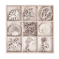 DP Craft houten figuren, zeemotieven – 45 stuks