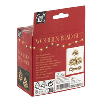 Nassau houten kralenset XMAS, 65 stuks met dubbel koord – afbeelding 2