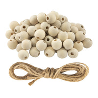 Nassau houten kralenset XMAS STARS, 100 stuks met dubbel koord – afbeelding 3