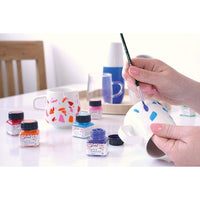 Glas- en porseleinverfset KREUL Color Living, 6 × 20 ml + penseel – afbeelding 2