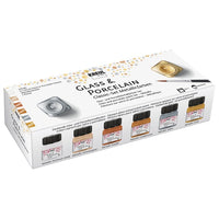 KREUL Classic glas- en porseleinverf metallic, set 6 × 20 ml