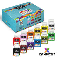 Kompozit Mambo textielverfset voor stof en leer 12 × 20 ml