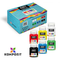 Kompozit Mambo textielverfset voor stof en leer 6 × 20 ml