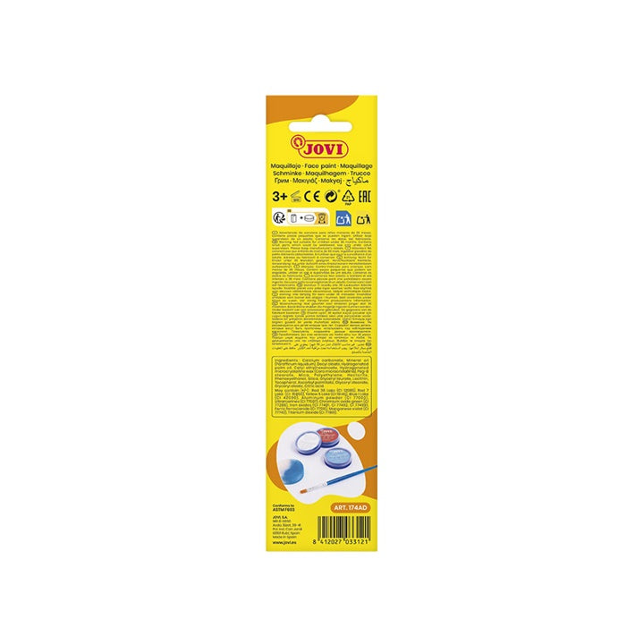 Schminkset JOVI Adventure, 3 × 8 ml met spons en penseel – afbeelding 5