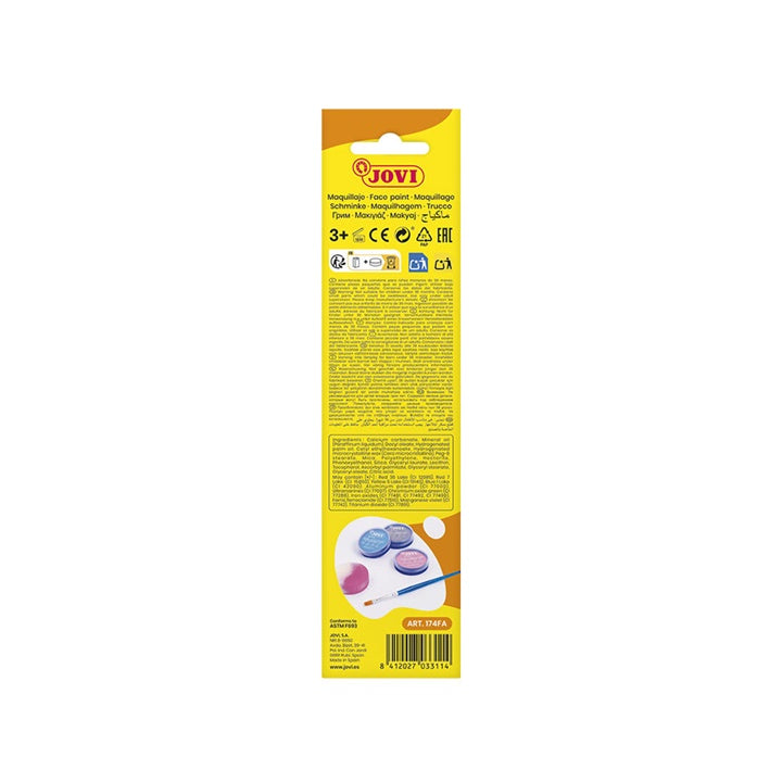 Schminkset JOVI Fantasy, 3 × 8 ml met spons en penseel – afbeelding 5