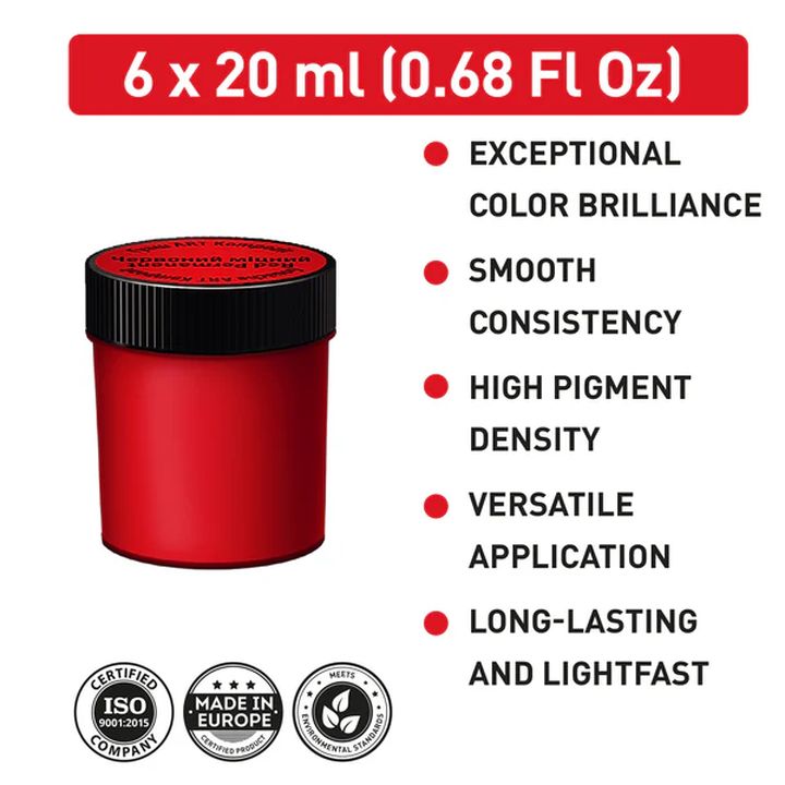 Kompozit CLASSIC gouacheset 6 × 20 ml – afbeelding 3