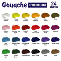 Kompozit PREMIUM ART gouacheset 24 × 20 ml – afbeelding 2