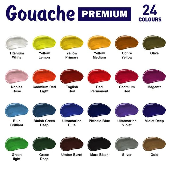 Kompozit PREMIUM ART gouacheset 24 × 20 ml – afbeelding 2