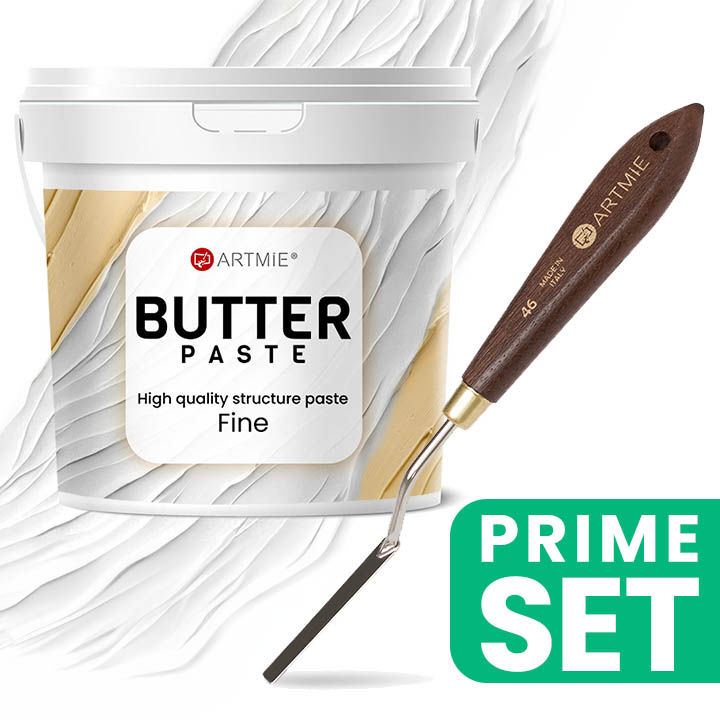 Set fijne structuurpasta 330 ml en schildersmes