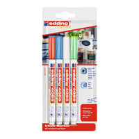 edding 4085 krijtmarker set basiskleuren, 1–2 mm