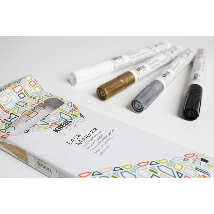 Kreul Gloss Paint Marker lakmarker, set van 4 – afbeelding 5