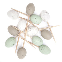 DP Craft decoratie-eitjes op stokje 2,5 × 2 cm, 12 stuks – afbeelding 3