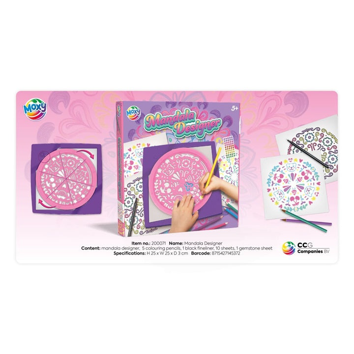 Tekenset Nassau Mandala Designer met sjabloon, 25 × 25 cm – afbeelding 2