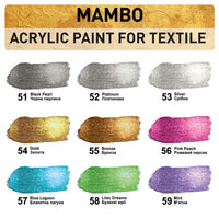 Kompozit Mambo metallic textielverfset voor stof en leer 9 × 20 ml – afbeelding 2