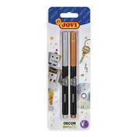 JOVI metallic markers goud en zilver, set 2 stuks