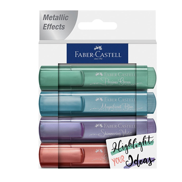 Faber-Castell metallic markeerstiften, set van 4