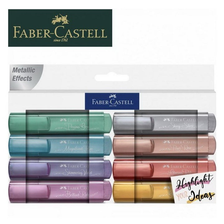 Faber-Castell metallic markeerstiften, set van 8