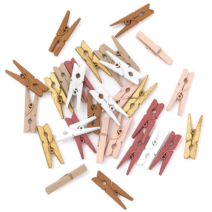 DP Craft mini-wasknijpers van hout 3 cm, 30 stuks – afbeelding 4
