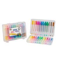 Mini gelpennen Nassau in koffertje, set van 24
