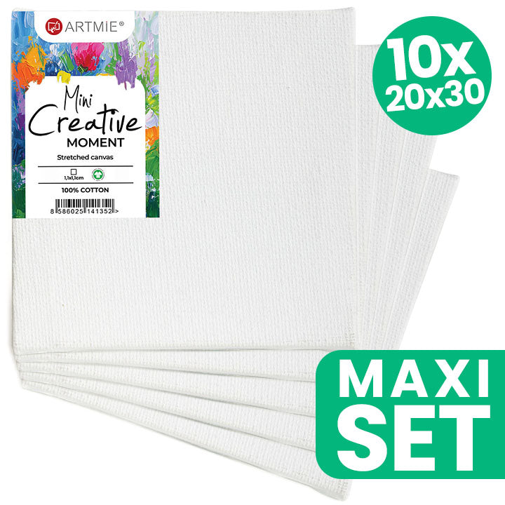 Mini schildersdoeken ARTMiE, set van 10 stuks, 20 × 30 cm