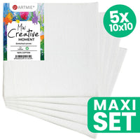 Mini schildersdoeken ARTMiE, set van 5 stuks, 10 × 10 cm