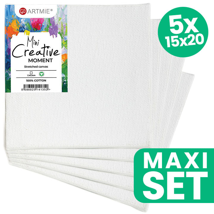 Mini schildersdoeken ARTMiE, set van 5 stuks, 15 × 20 cm