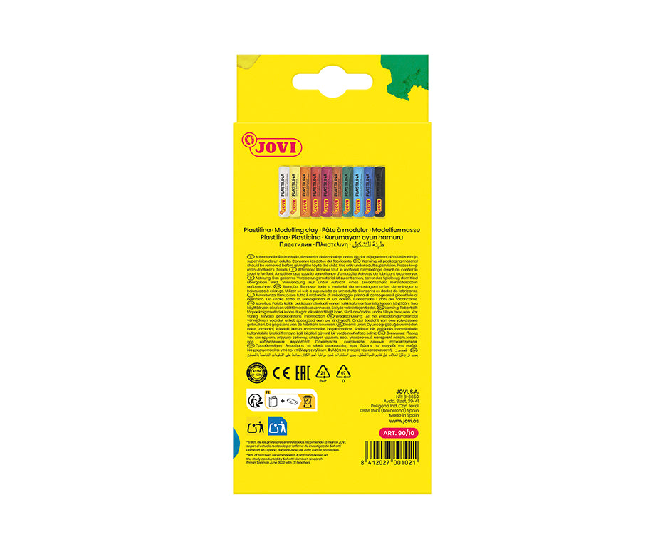 JOVI natuurlijke plasticine, set 10 × 15 g – afbeelding 5