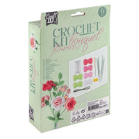 Haakset Nassau boeket roze bloemen, 23 × 45 cm – afbeelding 2