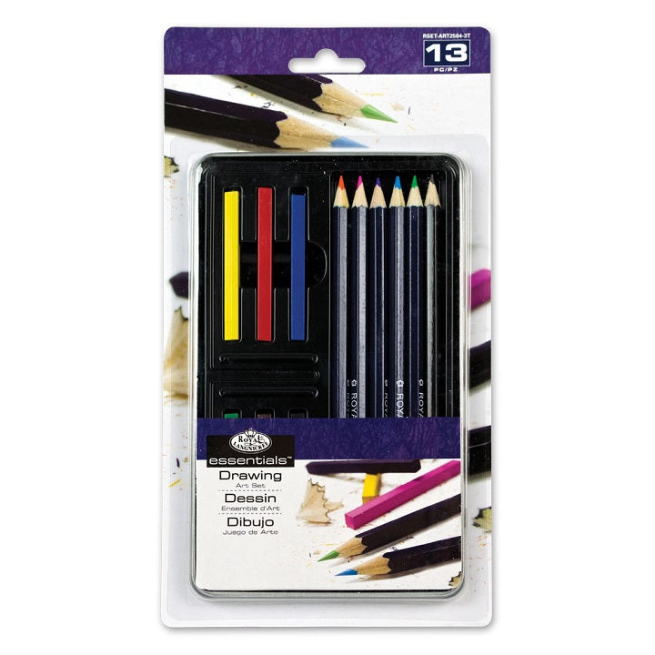 Tekenset Royal & Langnickel Essentials in blik, 13-delig