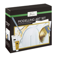 Nassau set met modelleerpasta en goudkleurige acrylverf, 6-delig