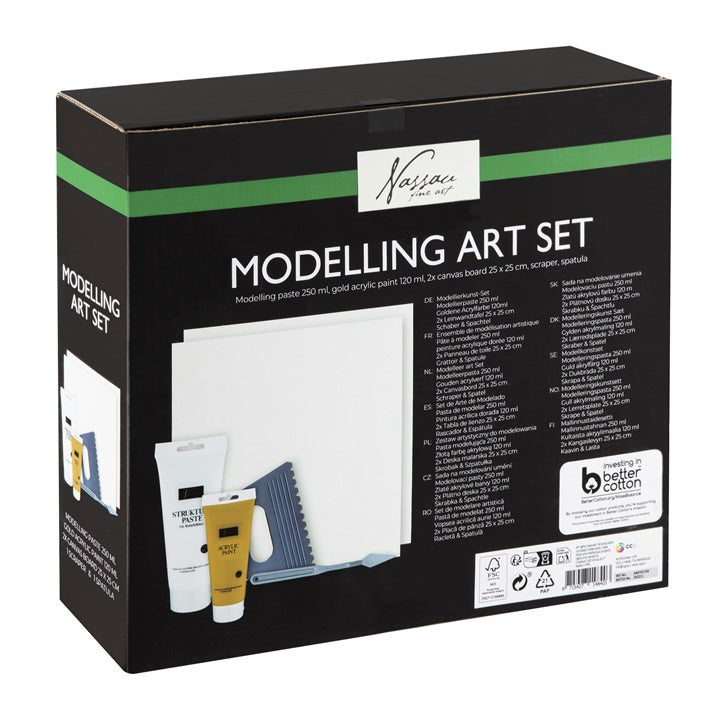 Nassau set met modelleerpasta en goudkleurige acrylverf, 6-delig – afbeelding 2