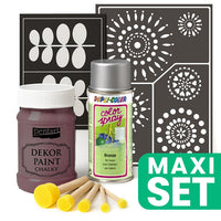 ARTMiE meubelrenovatieset met zilveren spuitbus, country purper