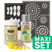 ARTMiE meubelrenovatieset met zilveren spuitbus, Egg-Shell wit