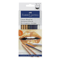 Schetsset Faber-Castell, 6-delig met grafiet en PITT pastel