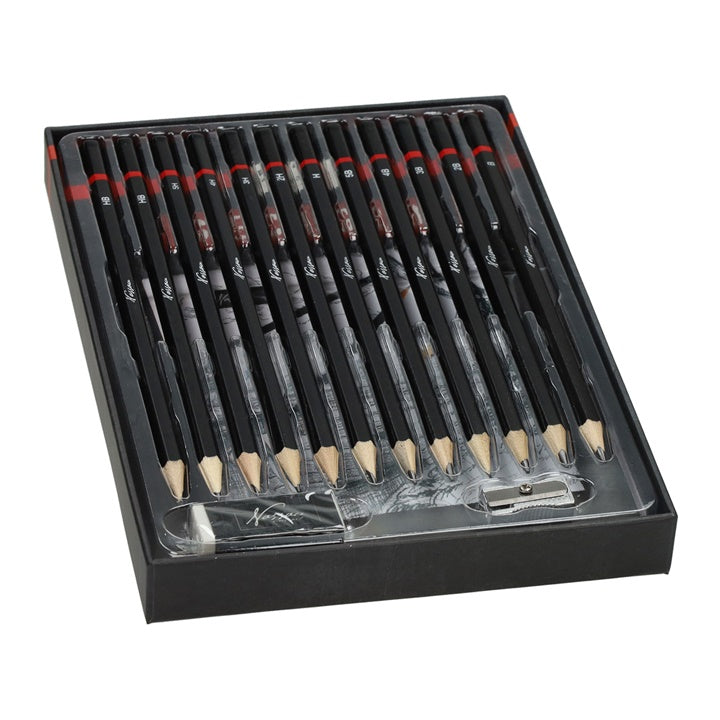 Schetsset Nassau, 15-delig met potloden 5H–5B – afbeelding 3