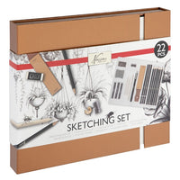 Tekenset Nassau met grafiet en houtskool in magnetische doos